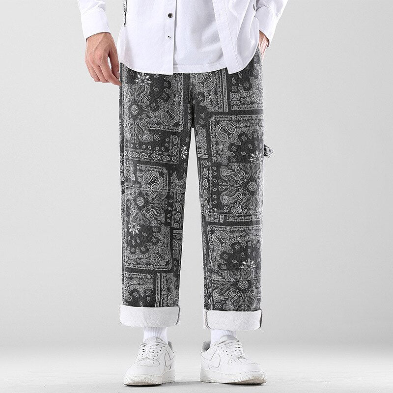 Printed Men's Loose Pants